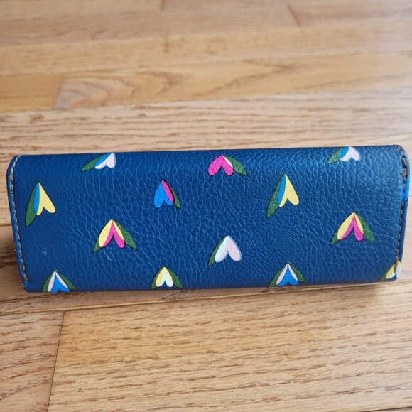 Fossil Sofia Sunglasses Case Floral Hearts Blue Hard Case Triangle - Picture 4 of 11